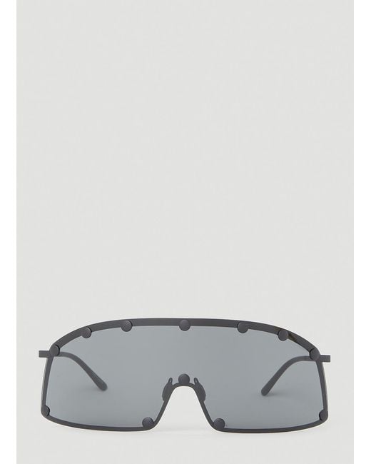 Rick Owens Gray Shielding Sunglasses