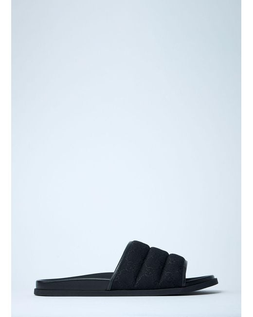 Gucci White Gg Slides for men