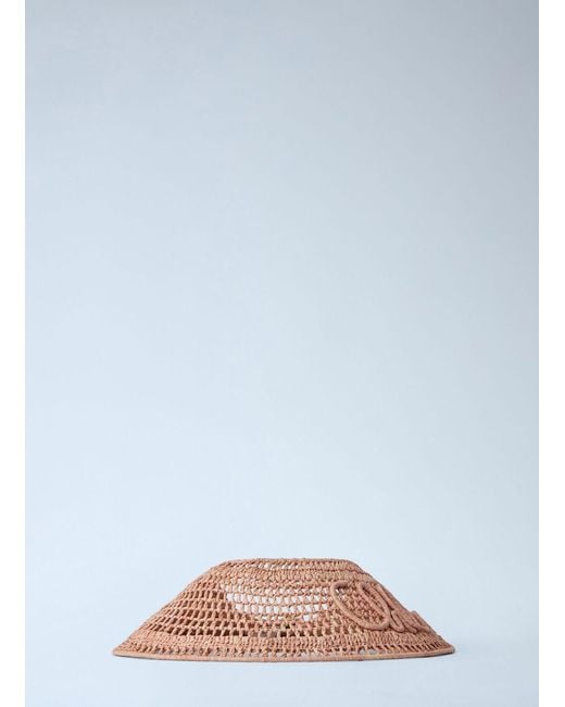 Chloé Multicolor Raffia Visor Hat