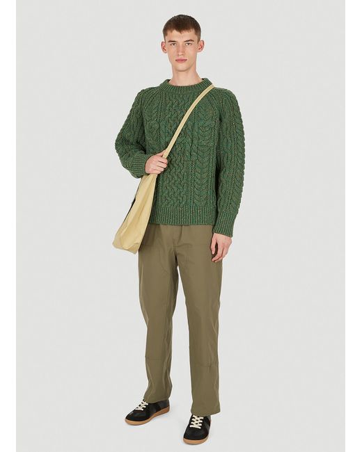 Sky High Farm Green Cable Knit Sweater for men