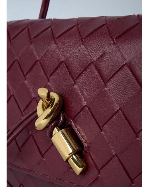 Bottega Veneta Purple Andiamo Crossbody Bag