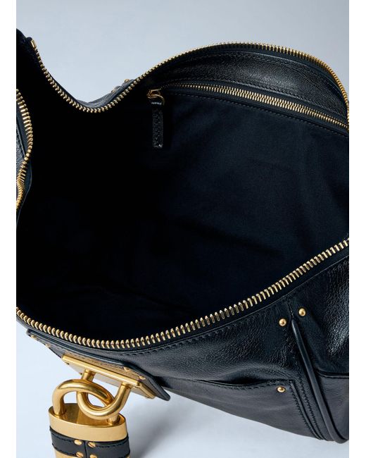 Chloé Blue Chloé Paddington Grained Shoulder Bag