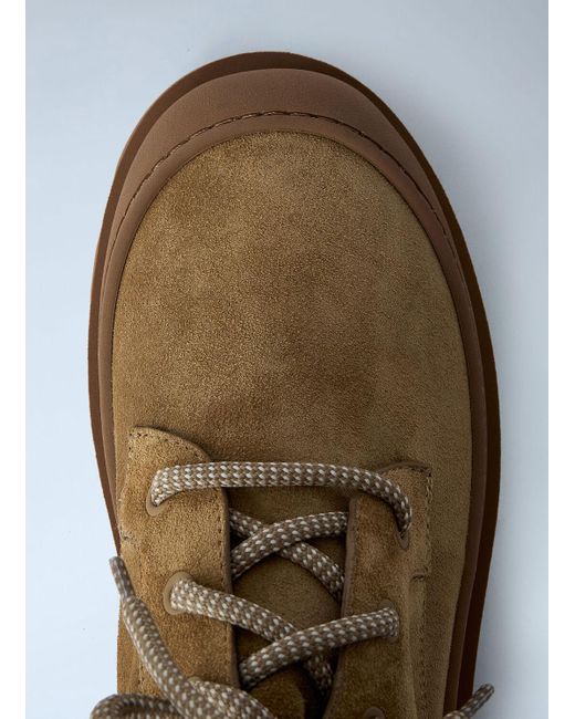 Moncler Brown Vera Logo Patch Boots