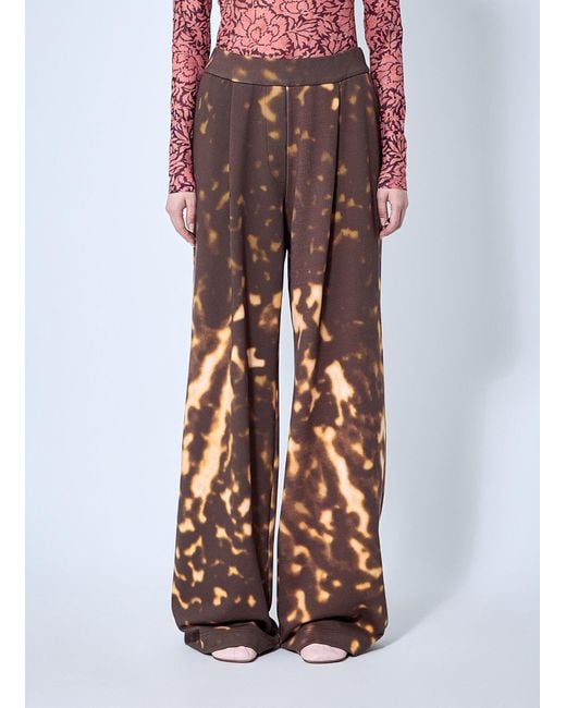 Dries Van Noten Brown Tie-Dye Track Pants