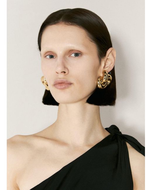 Saint Laurent Black Knot Clip-on Earrings