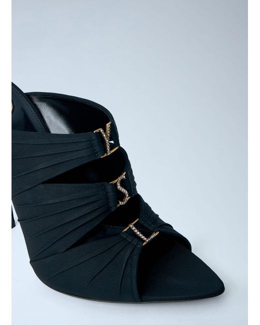 Saint Laurent Blue Emilie Mules Sandals