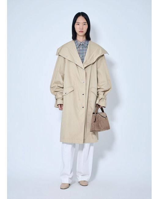 Totême  White Oversized Cotton Trench