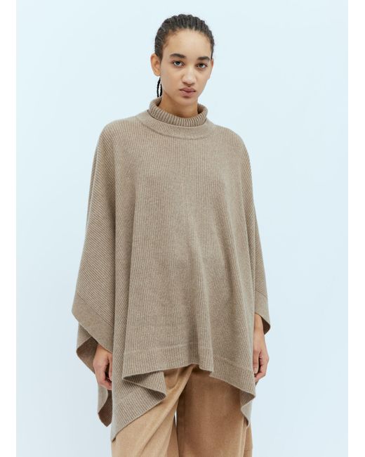 Max Mara Cashmere Oversized Poncho in Natural Lyst UK
