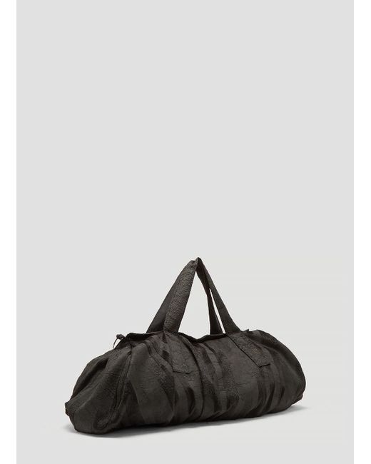 h:ours Black Mud Stripe Duffle Bag for men