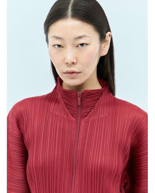 Pleats Please Issey Miyake Red Monthly Colors: November Coat