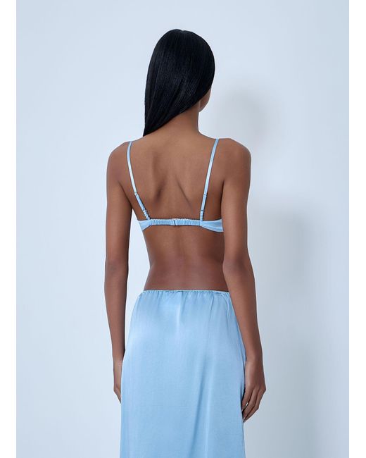 Prada Blue Silk Bralette