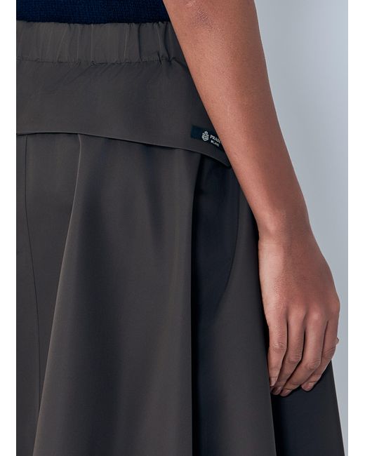 Prada Black Technical Fabric Circle Skirt