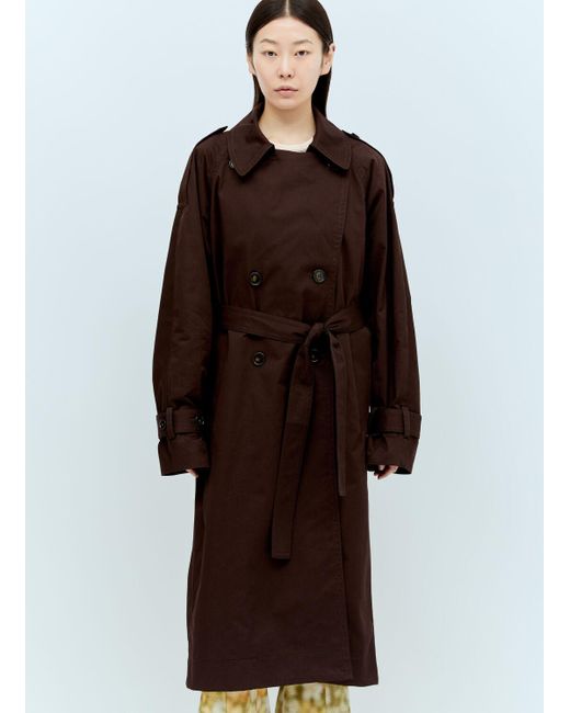 Acne Brown Double-breasted Trench Coat