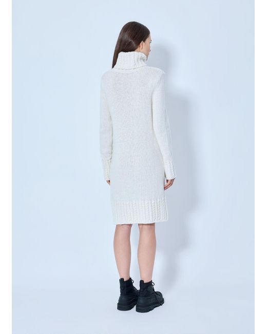 Moncler Blue Turtleneck Knit Dress