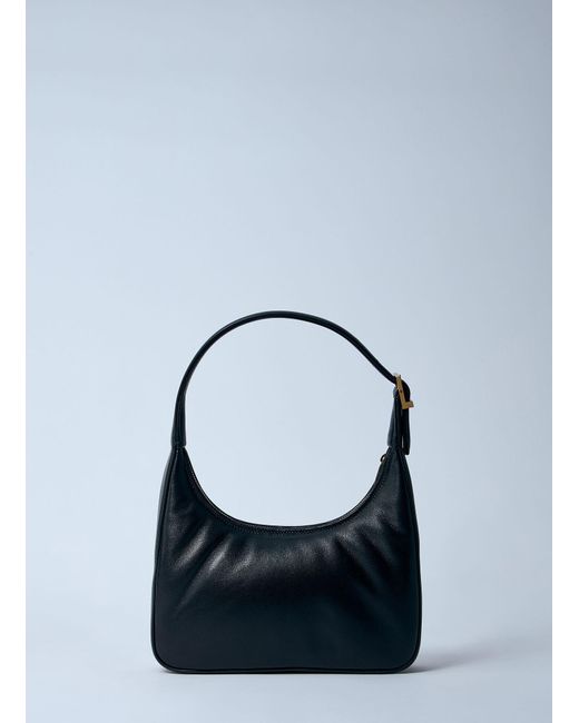 Saint Laurent Blue Mini Hobo Shoulder Bag