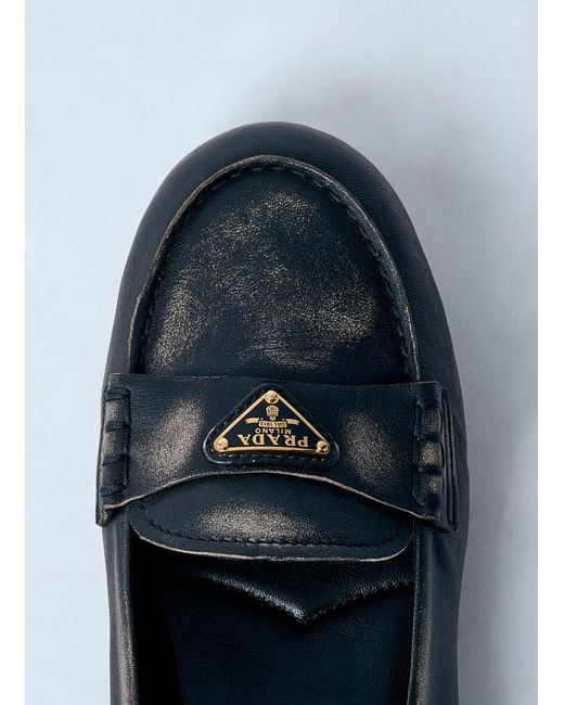 Prada Multicolor Logo Plaque Loafters