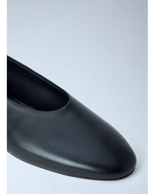 Totême Black Slip Nappa Ballerinas