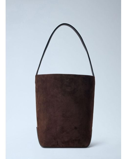 The Row Brown Medium N/S Park Edge Tote Bag