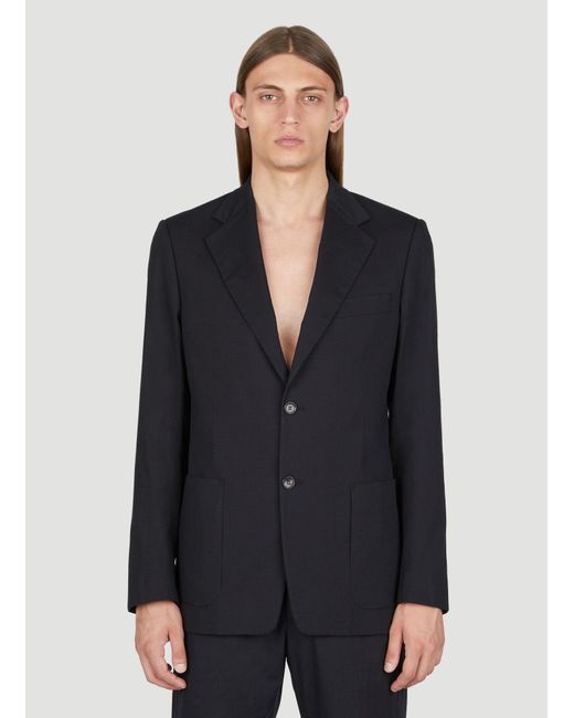 Lanvin Gray Patch Pockets Blazer for men