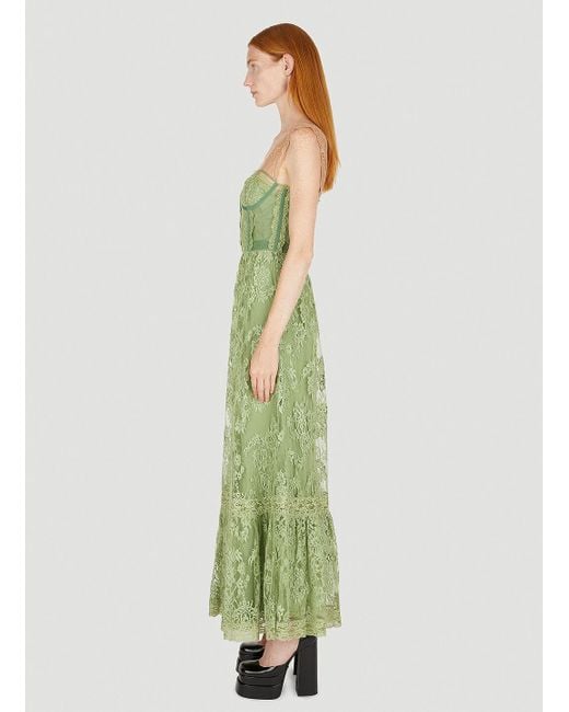 Gucci Floral Lace Gown in Green | Lyst Australia