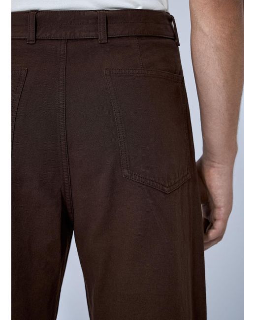 Lemaire Brown Twisted Belted Pants