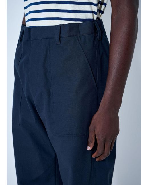 Prada Blue Wide-Leg Tailored Trousers for men