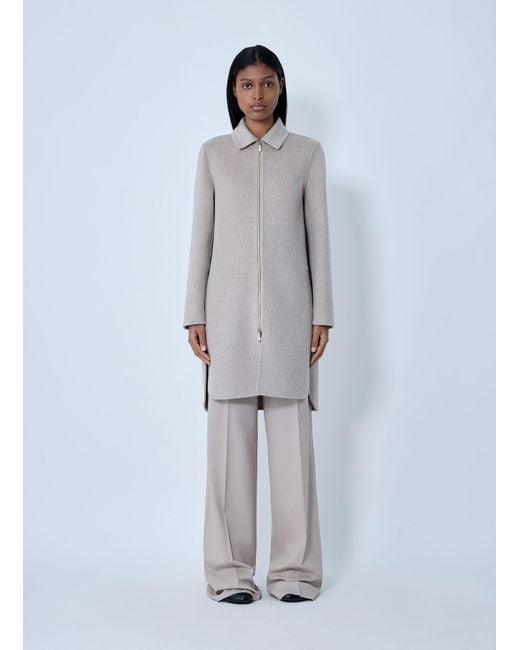 Max Mara Blue Longline Cashmere Coat