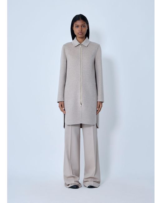 Max Mara Blue Longline Cashmere Coat