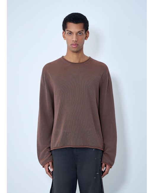 Our Legacy Brown Rigid Popover Sweater for men