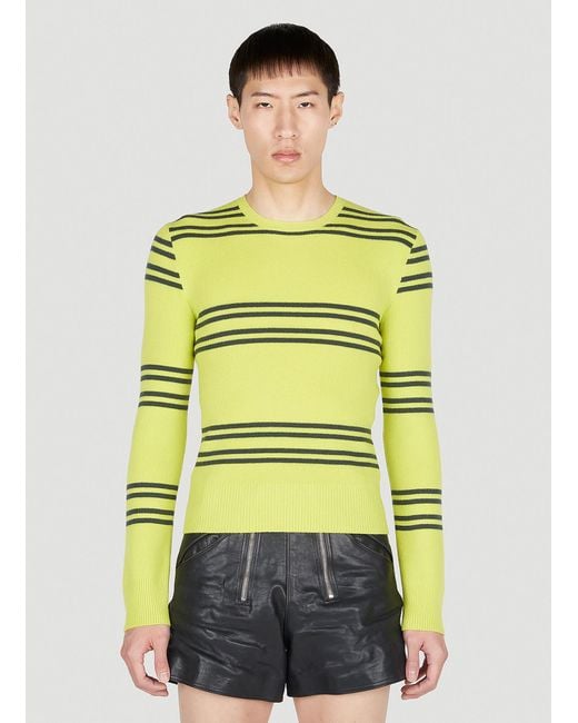 Prada Yellow Stripe Sweater for men