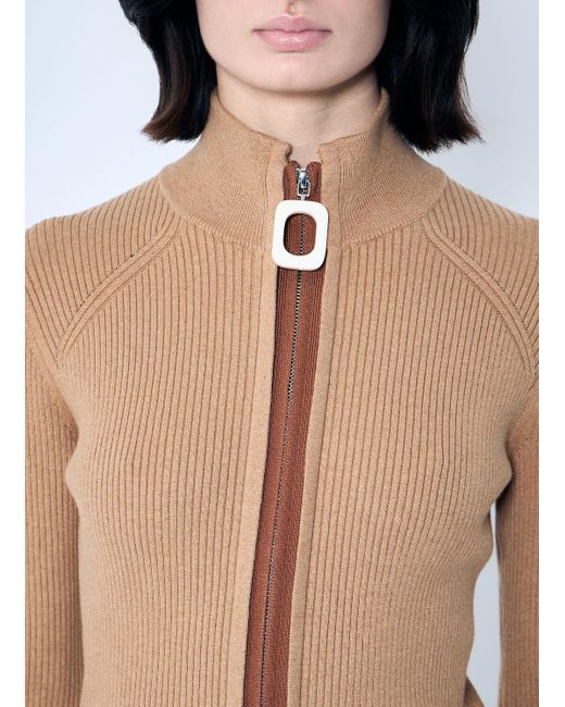 J.W. Anderson Blue Jw Anderson Fitted Zip-Up Cardigan