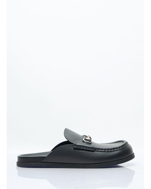 Gucci White Horsebit Mule for men