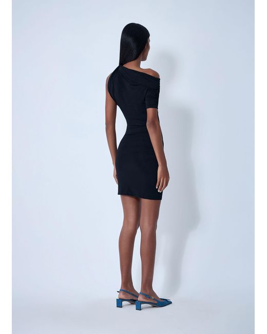 Jacquemus Blue La Mini Robe Drapeado