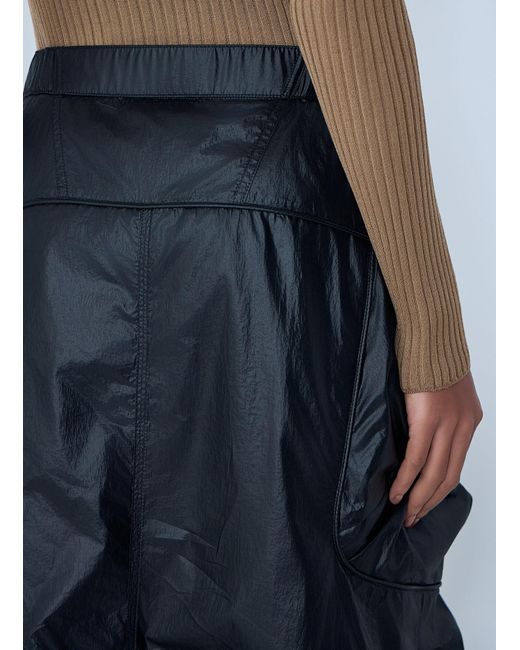 Moncler Blue Technical Midi Skirt