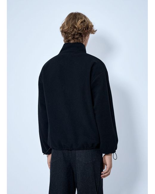 Miu Miu Blue Half-Zip Fleece Sweatshirt