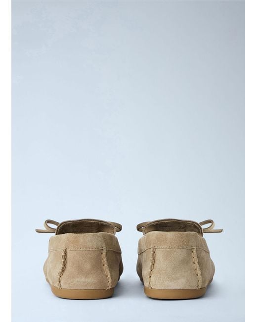 Miu Miu Natural Suede Mesh Loafers
