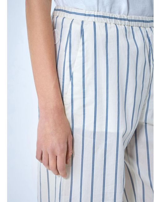 Moncler Blue Striped Trousers