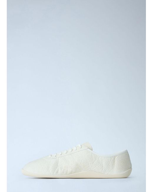 The Row Blue Clement Crinkled-Leather Sneakers for men