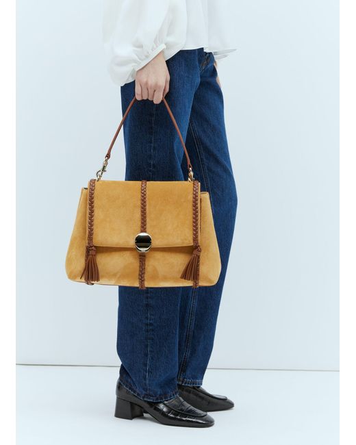 Chloé Blue Penelope Medium Shoulder Bag