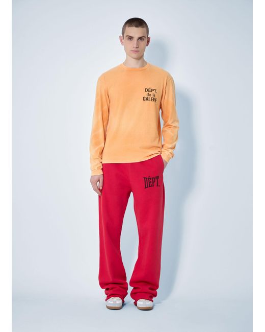 GALLERY DEPT. Red Logo Motif Track Pants for men