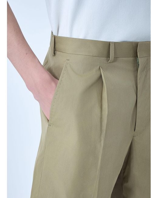Prada Natural Button Patch Pocket Trousers for men