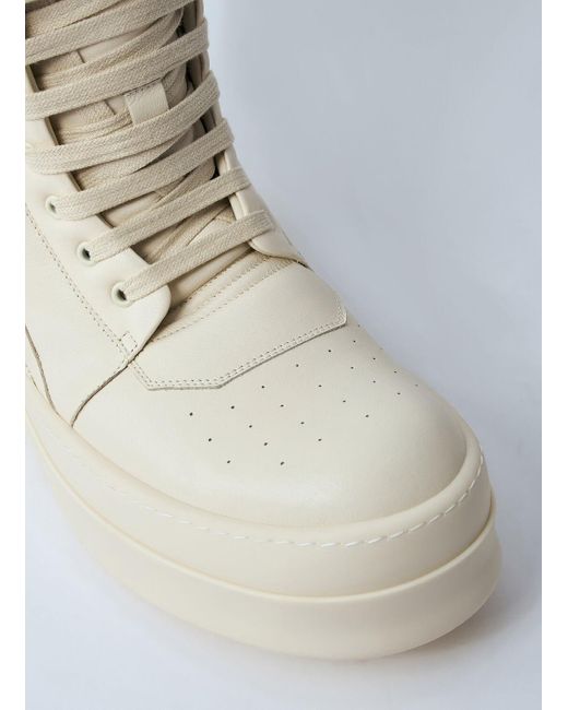 Rick Owens White Jumbolaced Geobasket Sneakers for men