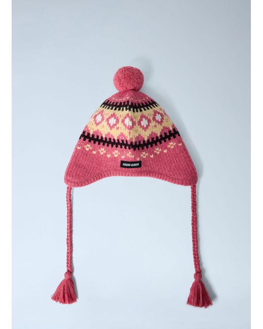 Miu Miu White Wool Hat
