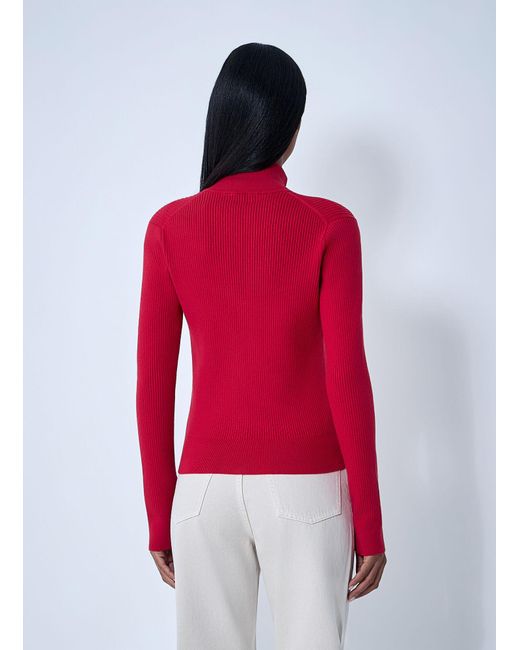 J.W. Anderson Red Jw Anderson Rib Cardigan