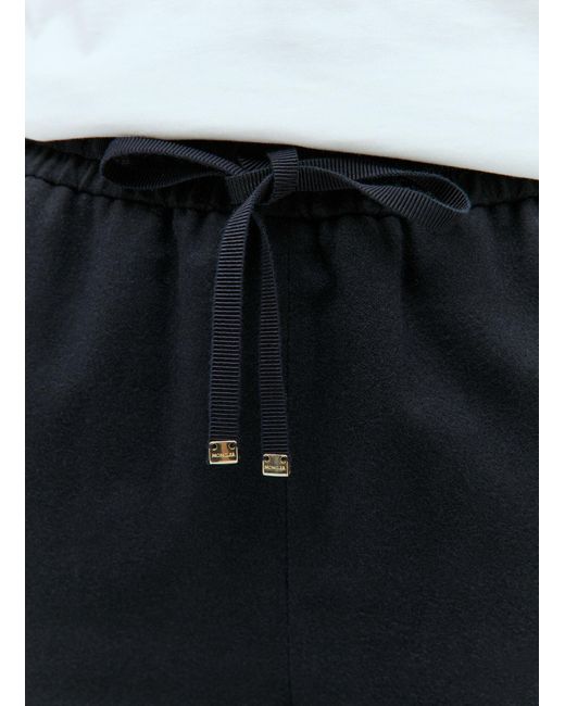 Moncler Black Wool-Blend Drawstring Trackpants