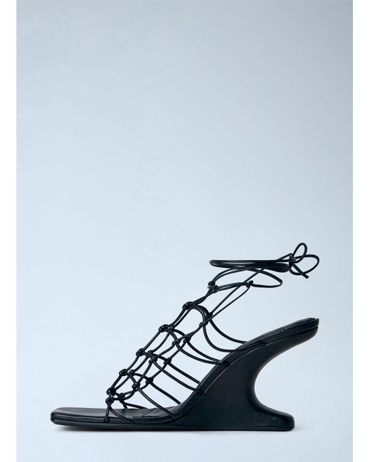 Rick Owens White Web Cantilever 8 Sandals