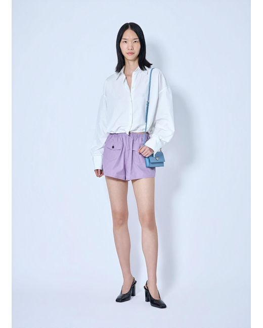 Prada Blue Elasticated Waist Utility Shorts