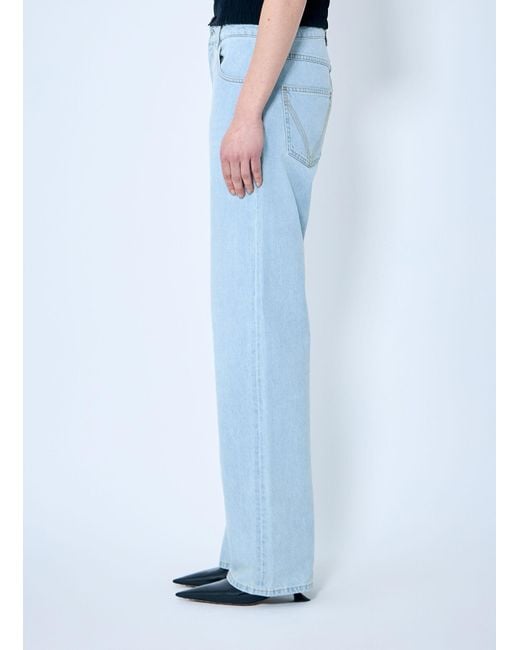 Bottega Veneta Blue Extra Bleach Dirty Denim Jeans