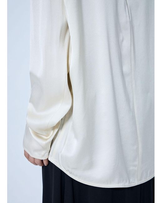 Totême White Slouch-Neck Blouse