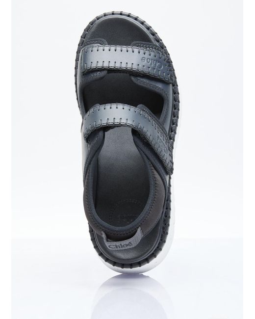 Chloé Gray Lilli Platform Sandals